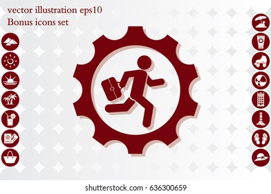 man in gear icon vector illustration eps10.