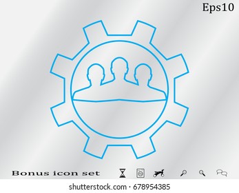 man, gear, icon, vector illustration eps10