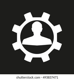 man gear, vector icon