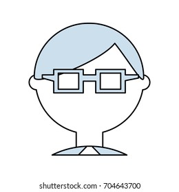 Man geek cartoon
