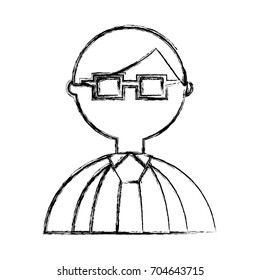 Man geek cartoon