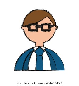 Man geek cartoon