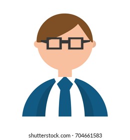 Man geek cartoon