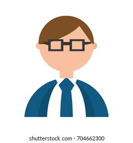 Man geek cartoon