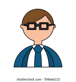 Man geek cartoon