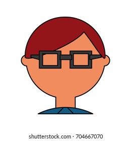 Man geek cartoon