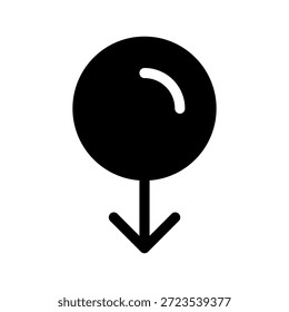Ilustração de design de símbolo de vetor de ícone de gênero masculino