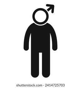 Icono de identidad de género hombre simple vector. Género de pareja. Hombre/hombre
