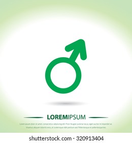 Man gender sign icon for web and mobile