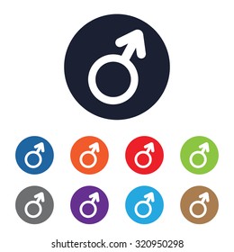 Man gender sign icon for web and mobile