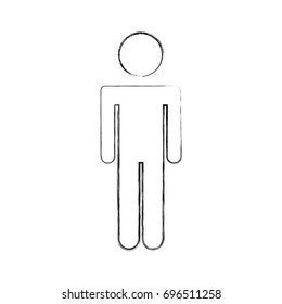 man gender silhouette isolated icon