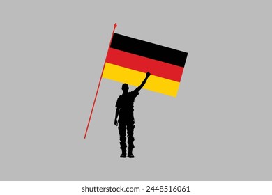 A Man with Germany flag, Germany flag vector graphic, National Germany flag, Vector illustration, Computer illustration
