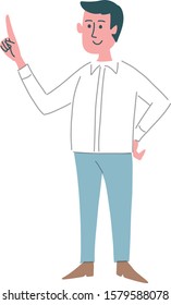 man gesture simple illustration proposal