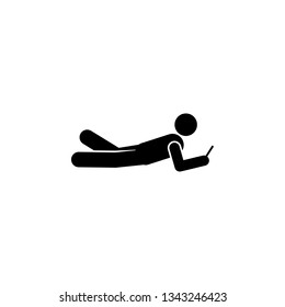 Man, get old, use phone icon. Element of human use phone. Premium quality graphic design icon. Signs and symbols collection icon for websites, web design, mobile app