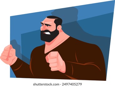 man gets aggressive, the guy attacks with his fists. 