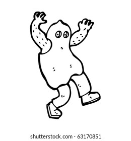 man in ghost costume cartoon