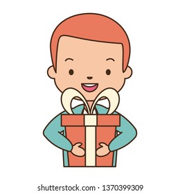 man with gift box