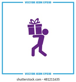 man gift icon vector