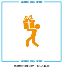 man gift icon vector