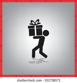 man gift icon vector