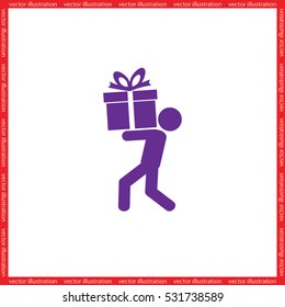 man gift icon vector