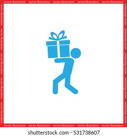 man gift icon vector