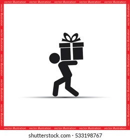 man gift icon vector