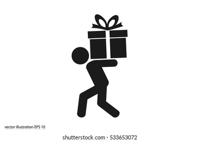 man gift icon vector.