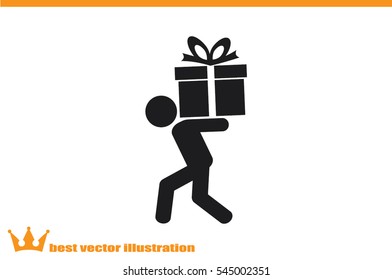 man gift icon vector