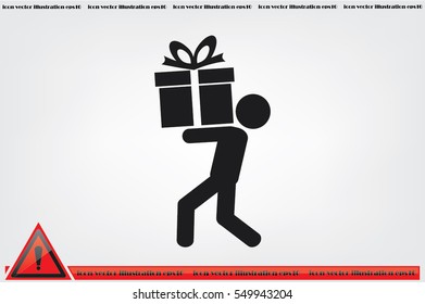 man gift icon vector.