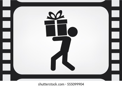 man gift icon vector.