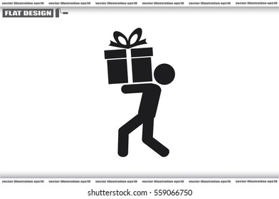man gift icon vector. 