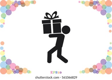 man gift icon vector 