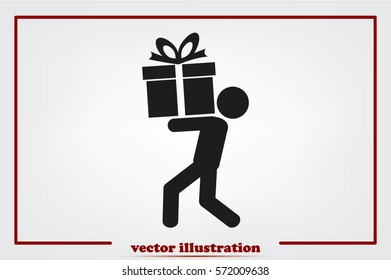 man gift icon vector. 