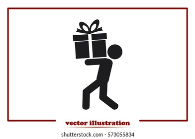 man gift icon vector. 