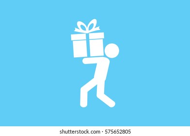 man gift icon vector