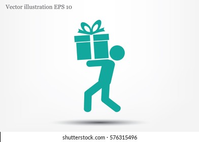 man gift icon vector 