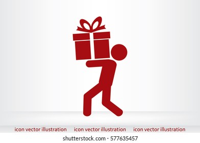 man gift icon vector 