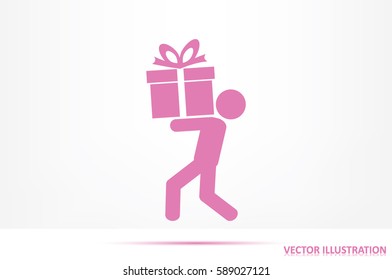 man gift icon vector.