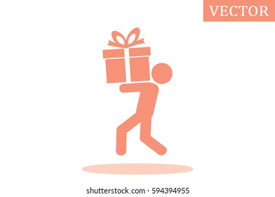 man gift icon vector 