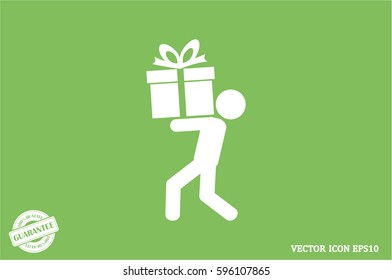 man gift icon vector.