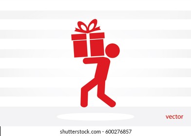man gift icon vector.