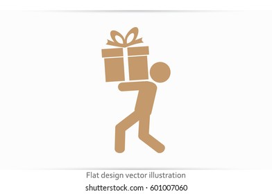 man gift icon vector.
