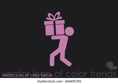 man gift icon vector.