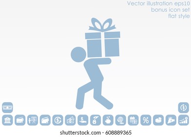 man gift icon vector