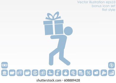 man gift icon vector.