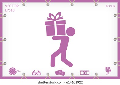 man gift icon vector.