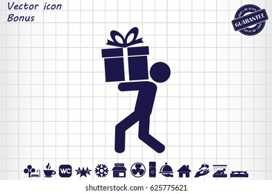 man gift icon vector.