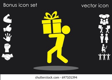 man gift icon vector.