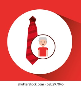 man gift red tie graphic vector illustration eps 10